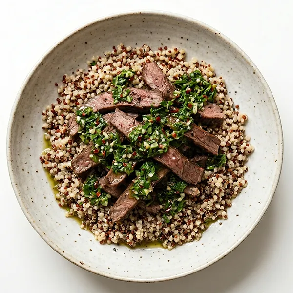 Argentinian Beef Chimichurri With Mix Quinoa
